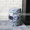 Butterfly design chinese traditional white and blue ceramic indoor stools