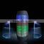 2015 fashionable colorful portable wireless led light pulse bluetooth speaker with fm