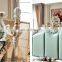 Traditional Style mint elegant bedroom furniture set hand carved solid wooden classic king size bed frame