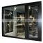modern house best design safe fixed tempered glass popular black aluminum material waterproofing balcony large casement windows
