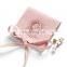 PandaSew 6x6 cm Pink custom jewelry packaging bag logo printed microfiber jewelry gift packaging pouch