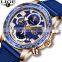 LIGE 8955 Fashion Casual Chronograph  Calendar Quartz Watch Waterproof Shockproof Date Display Luxury Creative Wristwatch