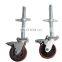 12 Inch Heavy Duty Pu Mobile Ringlock Scaffolding Caster Wheel With Brake Scaffold 12'' Caster Wheel