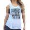 Wholesale Price Custom Design printed women workout tank top fitness tee shirt for girls