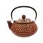 Double Warmer 700ml Cast Iron Black Tea Cup Sets Teapot