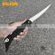 Black handle fish pattern fish fillet knives with customized logo stainless steel outdoor sports fishing knife