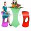 led light bar table /Led PE Light Up Chair for Restaurant Discotheque Pub Used Glowing Bar Table