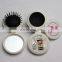 Pocket Cosmetic Mirror with Hair Brush and Sewing Kit