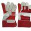 split leather safety gloves palm and double palm