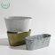 CUUC Summer Style Garden Nursery Zinc Metal Storage Container Bucket Planter Flower Pot