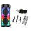 Outdoor Portable Active Stereo Led RGB Light Party Smart Wireless Mic Karaoke Stage Subwoofer Speaker