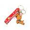 Wholesale 3D Pvc Christmas Claus Tree Cute Keychain Christmas Promotional Gift Metal Keyring Cartoon Elk Snowman Rubber Keychain