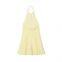 2025 Summer New French Wave Style Wide Swing Neck Hanging Short Dress