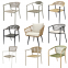 Guangdong Factory Wholesale Price Patio stackable Dining Chair Aluminium Frame  Sklum Chair