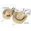 Folding wide brim lady straw summer hats floppy male parent-child wholesale Mecican straw cowboy hat
