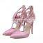 Pink pumps designer shoes wholesale price factory price shoes pump shoes women 2016 super high heels