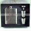 7oz Stainless Steel Liquor wine Flask Gift Set with Hinged Screw-On Cap