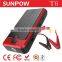 SUNPOW portable power bank 12v dual usb car charger jump starter