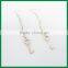 Heart Key Pendant Metal Drop Earrings