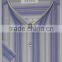 Bright color short sleeve stripes spreas collar mens dress shirt