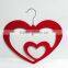 heart shaped with flocking surface plastic scarf hanger from China