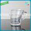 Creative coffee cup glass cup with handle slope shape glass coffee cup wholesale
