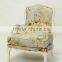 Village Garden/French /Korean Style Home furniture White living chair/Flower fabric wooden Armchair(CH-863)