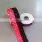 white Polka Dot satin Ribbon of 25mm