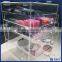 Hot Sale!! Handmade Large 5 Makeup Drawers Acrylic Cosmetic Display Stand