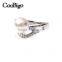 Fashion Jewelry Zinc Alloy Pearl Ring Elegant Women Party Show Gift Dresses Apparel Promotion Accessories