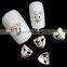 3D Nail Art DIY Silver & Gold Color Mask Alloy Nail Art Tools For Glitter Manicure Tools