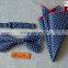 Latest design polka dot bow tie pocket squares set with matching gift box