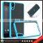 Samco for HTC 825 Transparent Phone Case with Translucent Bumpers, Scratch-resistant Transparent Hybrid Case with TPU Bumper