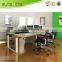 China Manufacturer MDF Modern Commercial Furniture Aluminum Panel Office Cubicle Workstation Modular Office Table Partition WP38