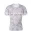 Camouflage nylon polyester short sleeve quick dry polyester running shirt