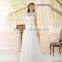 VIL-06 Custom made Lace Appliques Scoop Neck Tulle A-line Floor Length Sleeveless Wedding Dress