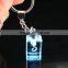 Fancy flashlight crystal keychains