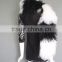 Wholesale London Brand Black and White Fashion Accessories Lamb Real Mongolian Lamb Fur Scarf