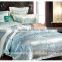 Luxury elegant style queen size silk and cotton jacquard bedding set for home