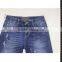 straight pants jeans men with destroy wash and moustache effect