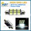 High luminous efficiency 42mm 1042 SMD Festoon light, 12Leds Dome Lamp