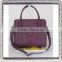 Purple leather cheap handbag tote bag original women handbag