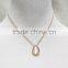ROse Gold Necklace w/ White Cateye Necklace Simple Chain Gold Necklace2016 Fashion Style Wholesale