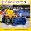 Mini skid steer loader used in cleaning poultry farm house construction
