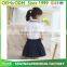 Custom Cheap Price Summer England Style Primary School Uniform White Shirt and Skirt or Pant