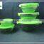 5 nesting bowls in one set glass bowls with color lid