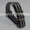 4 Rings Black Gray Stripe James Bond Zulu ODM Watch Bands