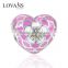 2016 Latest Design S925 Sterling Heart Shape Charms D105C