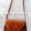 pure leather cross body side bag/real leather saddle bags/leather satchel