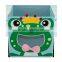 Smiling Monkey Cartoon Felt Mesh- Window Storage Box Bin, Book Lego Toy Organizer Case